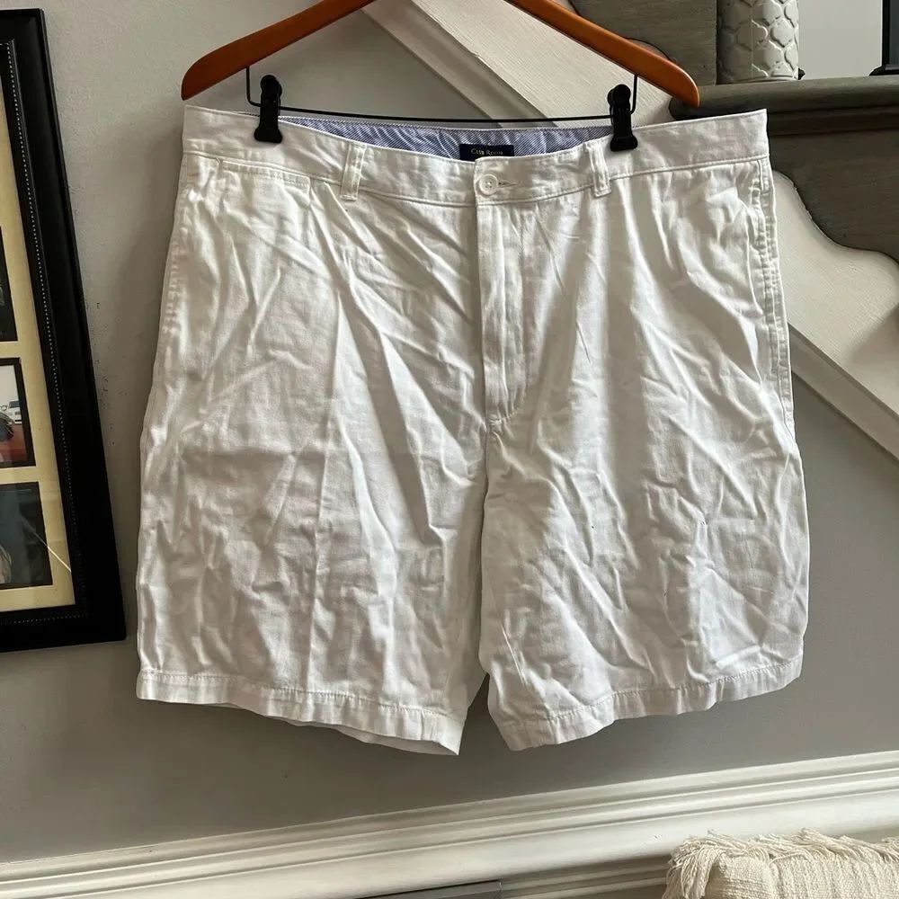 Club Room White Flat Front Mens Shorts sz 40